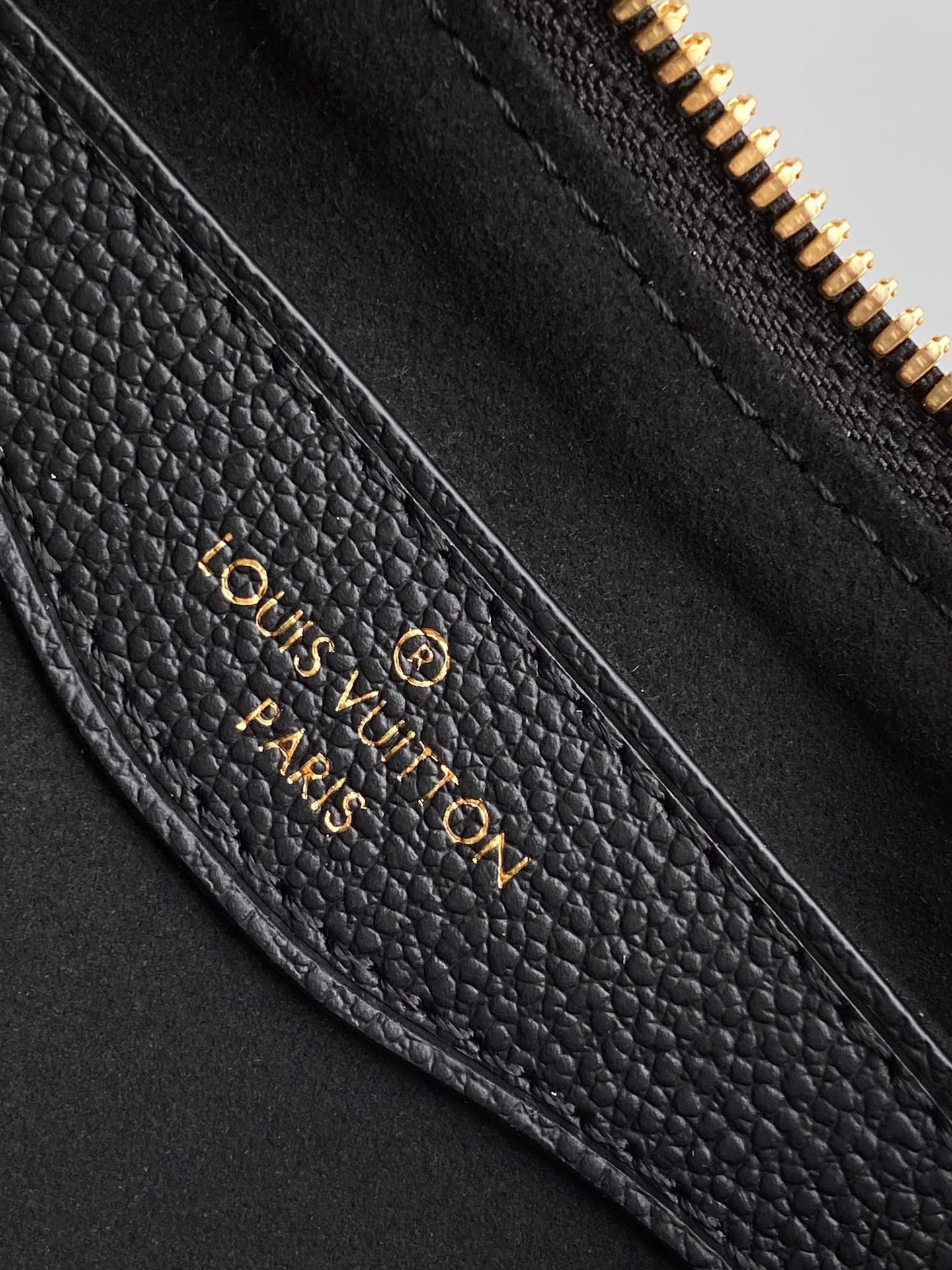 LV Boulogne GM Black Monogram Empreinte Grained Calfskin