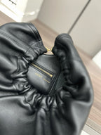 Loew Squeeze Hobo Bag 24cm Black Lambskin Ghw