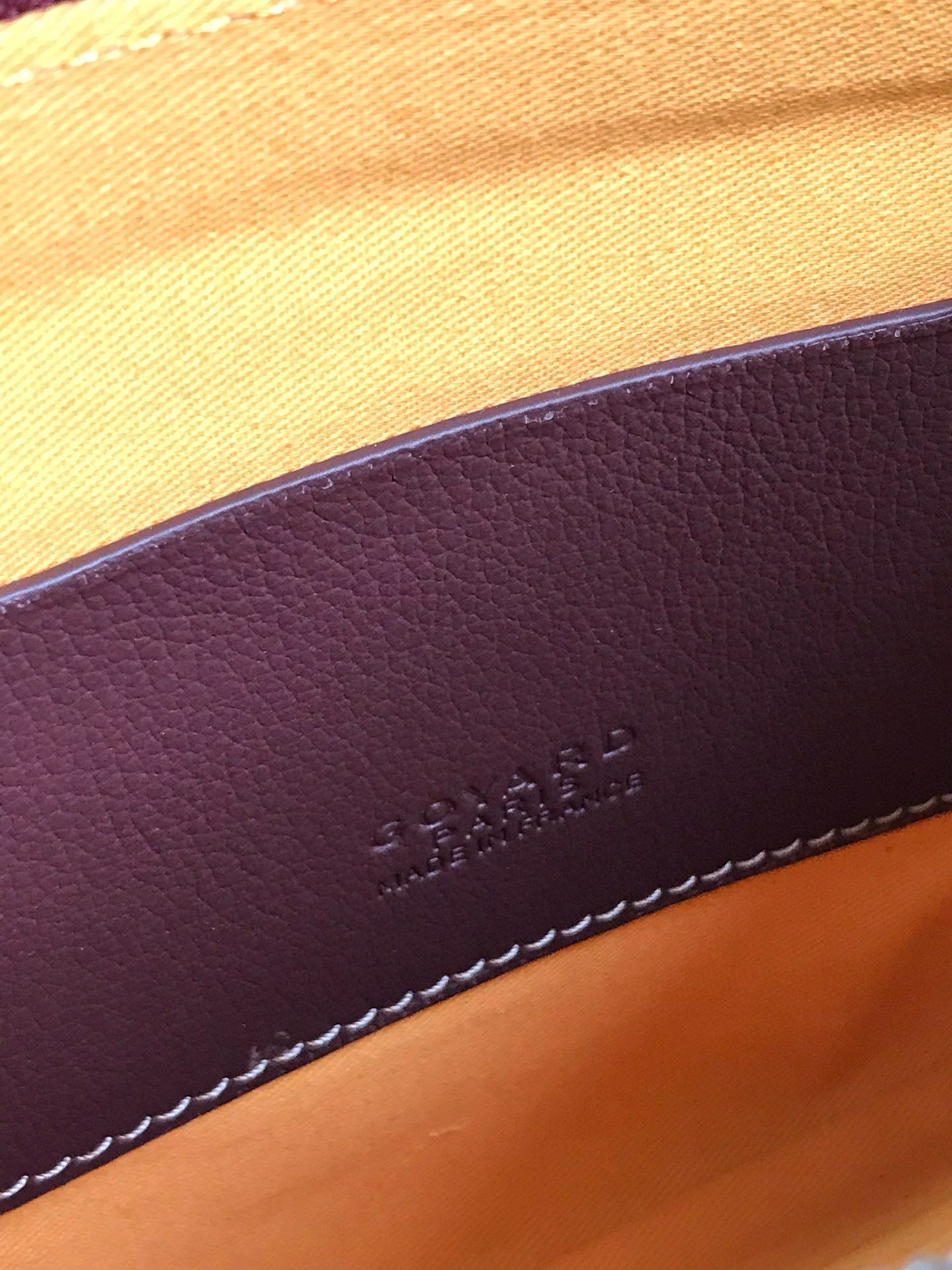 Goyard Burgurdy Goyardine Senat PM Cosmetic Bag