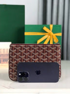 Goyard Burgurdy Goyardine Senat PM Cosmetic Bag