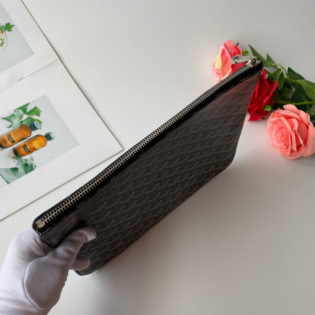 Goyard Black Goyardine Senat PM Cosmetic Bag