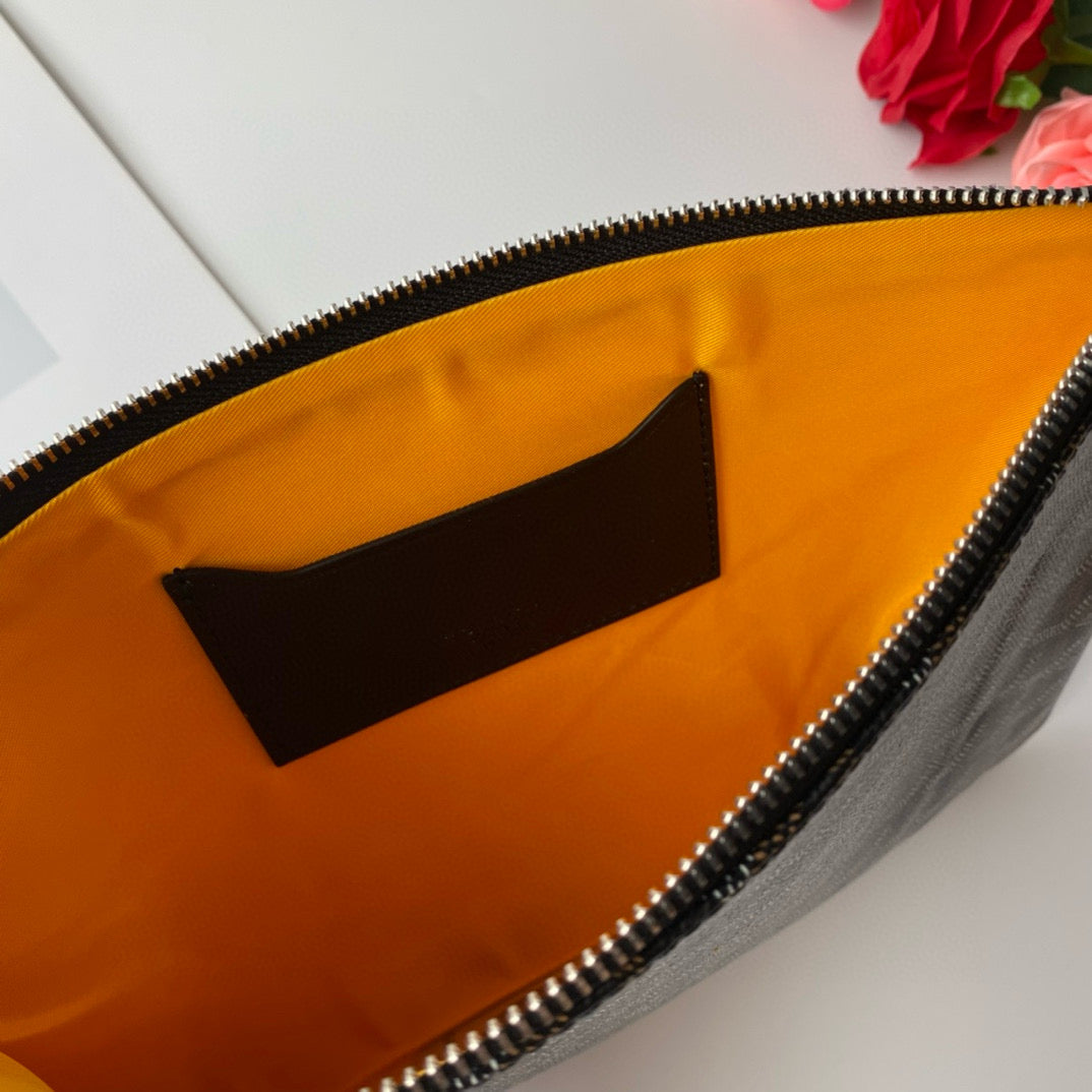 Goyard Black Goyardine Senat PM Cosmetic Bag