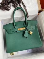 HM BIRKIN 35CM MALACHITE TOGO LEATHER GOLD HARDWARE