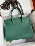HM BIRKIN 35CM MALACHITE TOGO LEATHER GOLD HARDWARE