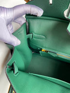 HM BIRKIN 35CM MALACHITE TOGO LEATHER GOLD HARDWARE