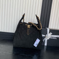 25C Hobo Bag 30cm Black Deerskin