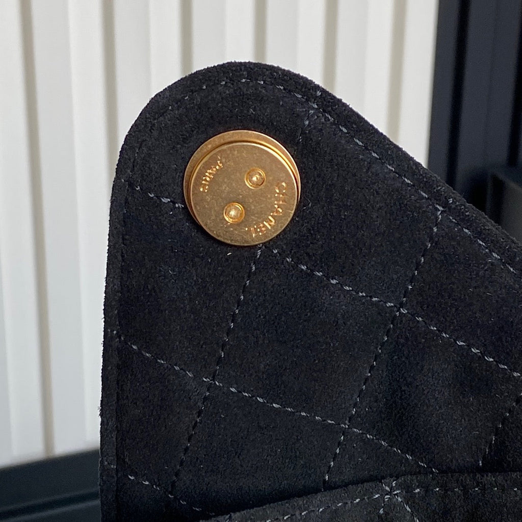 25C Hobo Bag 30cm Black Deerskin