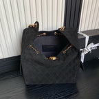 25C Hobo Bag 30cm Black Deerskin