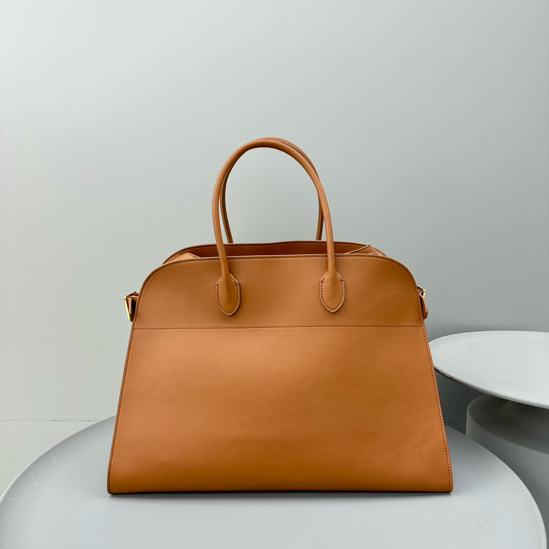 The Row Margaux 15 Brown Leather