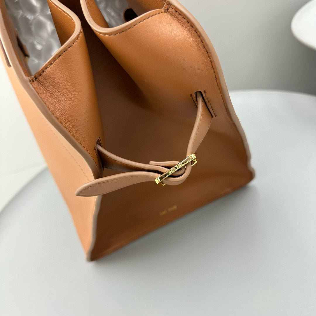 The Row Margaux 15 Brown Leather
