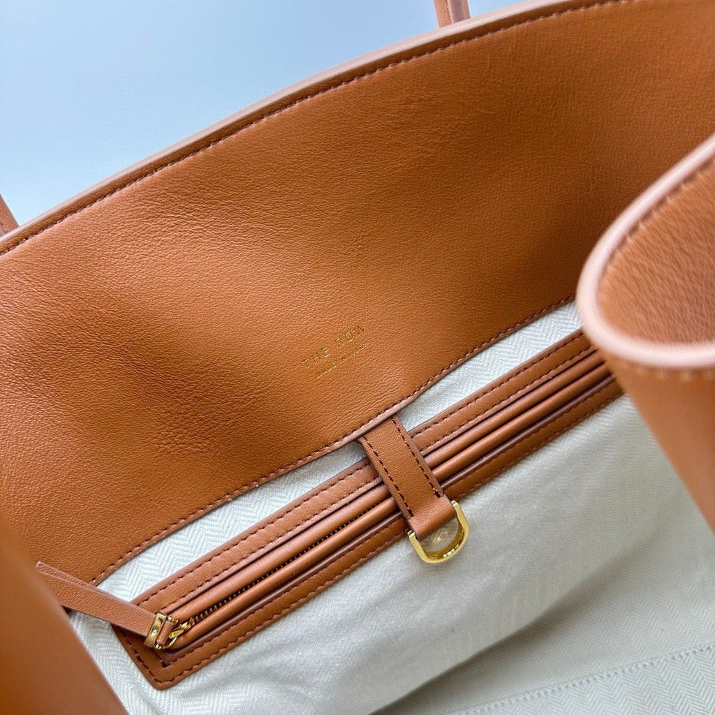 The Row Margaux 10 Brown Leather