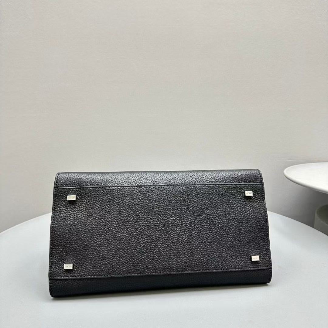 The Row Margaux 17 Black Leather