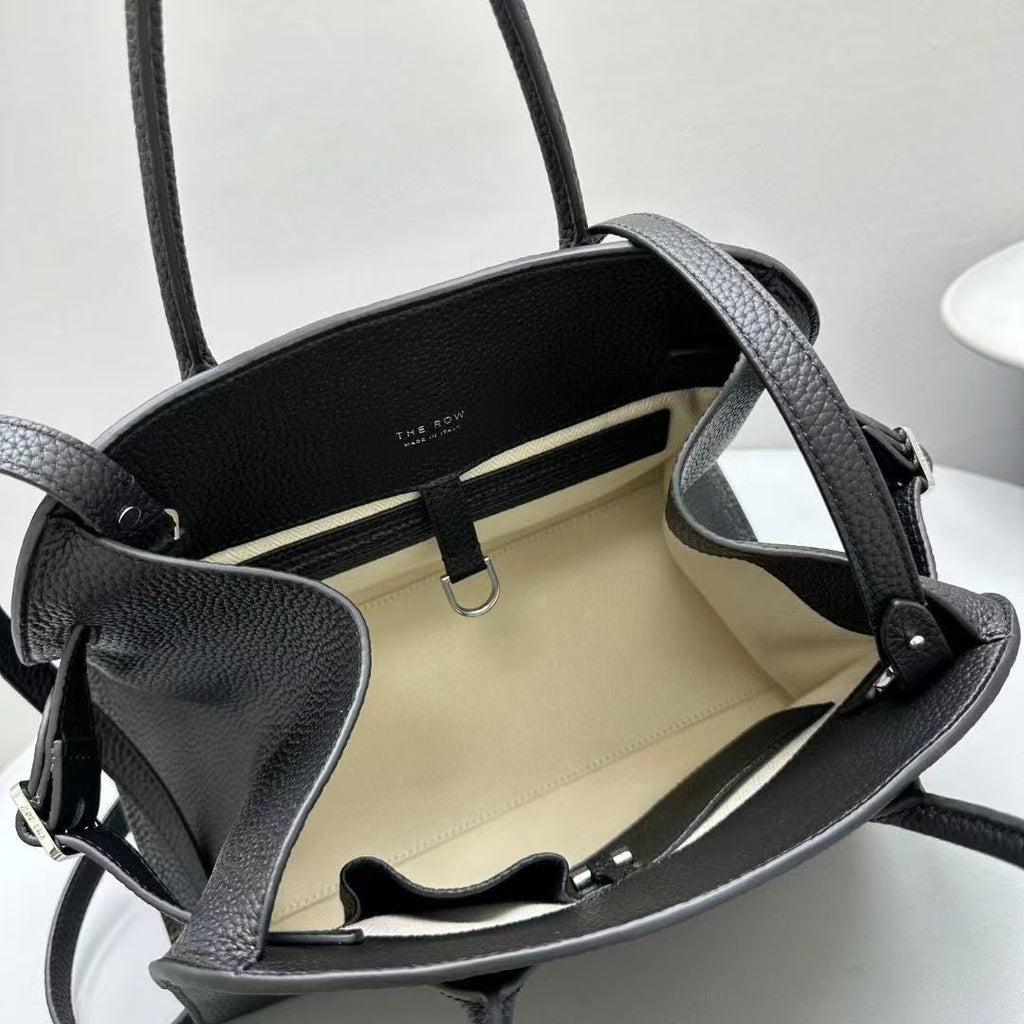 The Row Margaux 17 Black Leather