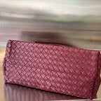 BV LARGE ANDIAMO 45CM DARK RED LAMBSKIN
