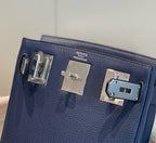 HM HAC A DOS PM 26CM NAVY BLUE TOGO LEATHER SILVER HARDWARE