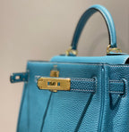 HM Mini Kelly 25cm Blue Jean Togo Leather Gold Hardware