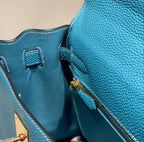 HM Mini Kelly 25cm Blue Jean Togo Leather Gold Hardware