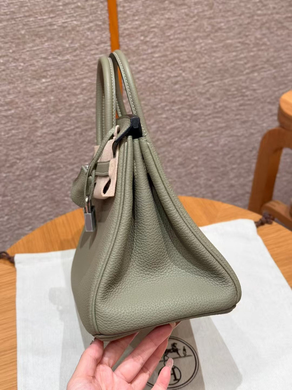 HM BIRKIN BAG 30 OLIVE TOGO SILVER HARDWARE
