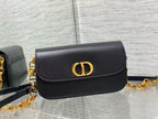 MONTAIGNE AVENUE 23 BAG IN BLACK CALFSKIN
