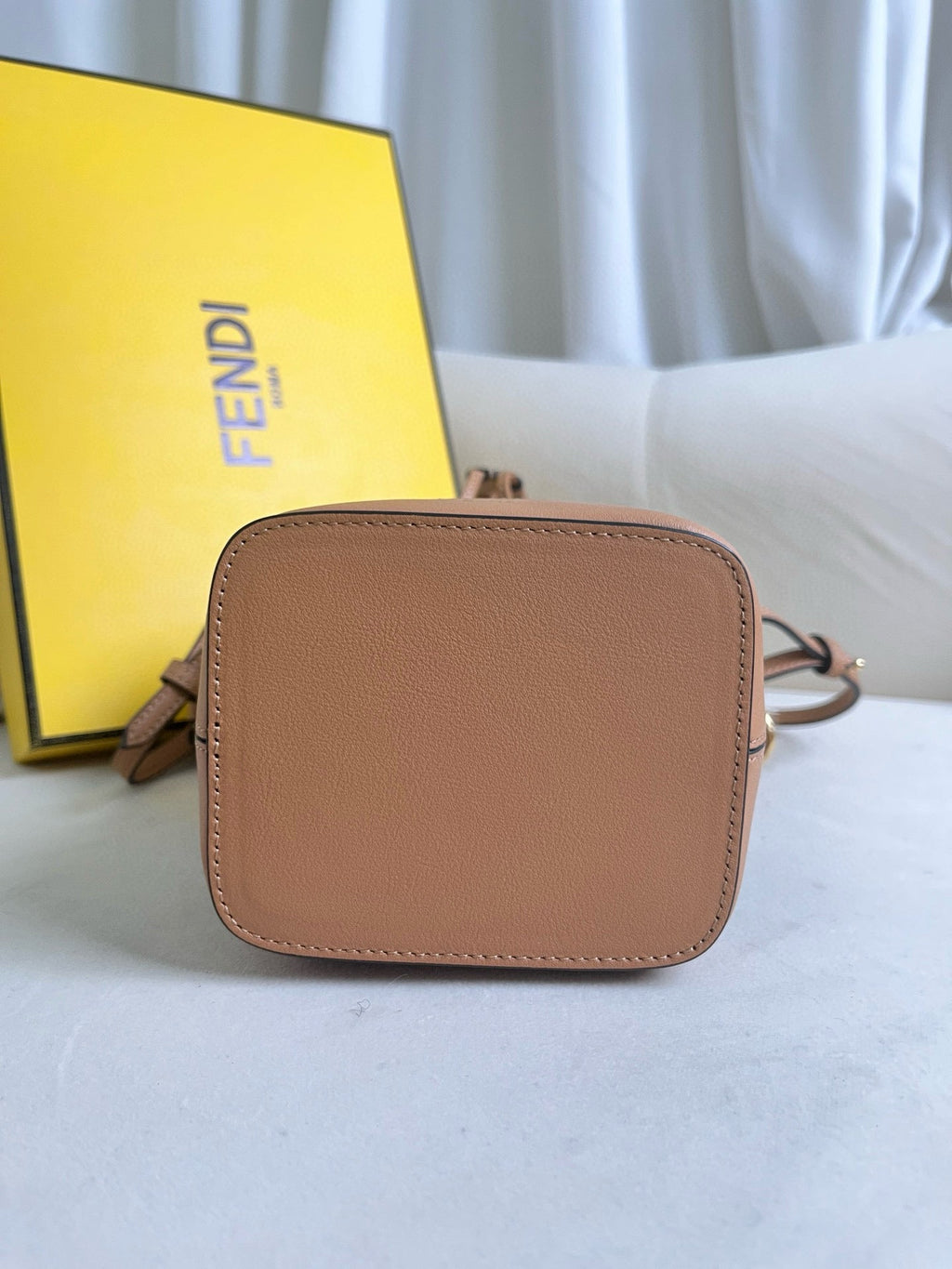 MON TRESOR 18 IN MONOGRAM BROWN CANVAS WITH FF MOTIF EMBROIDERED