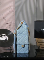 CC 25C Hobo Bags 40cm Light Blue Denim
