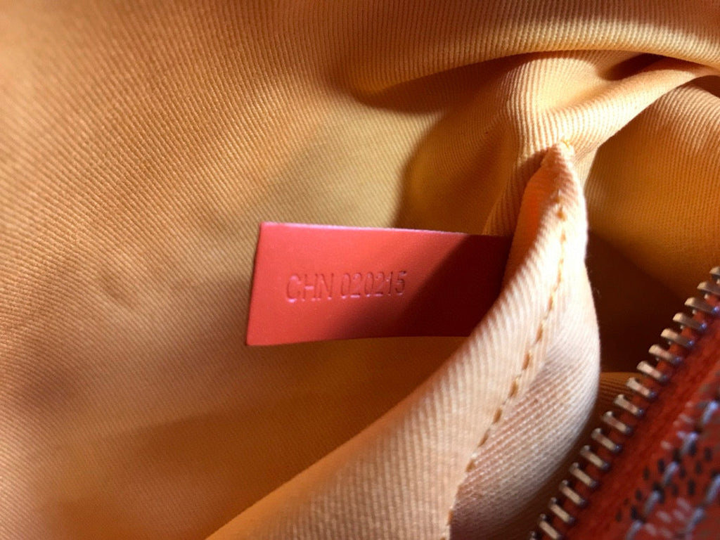 BOEING TOILERY 25CM ORANGE GOYARDINE CANVAS AND CALFSKIN TRIM