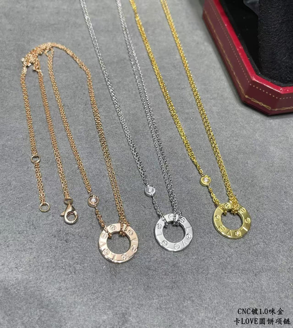 LOVE NECKLACE ADJUSTABLE 2 DIAMOND