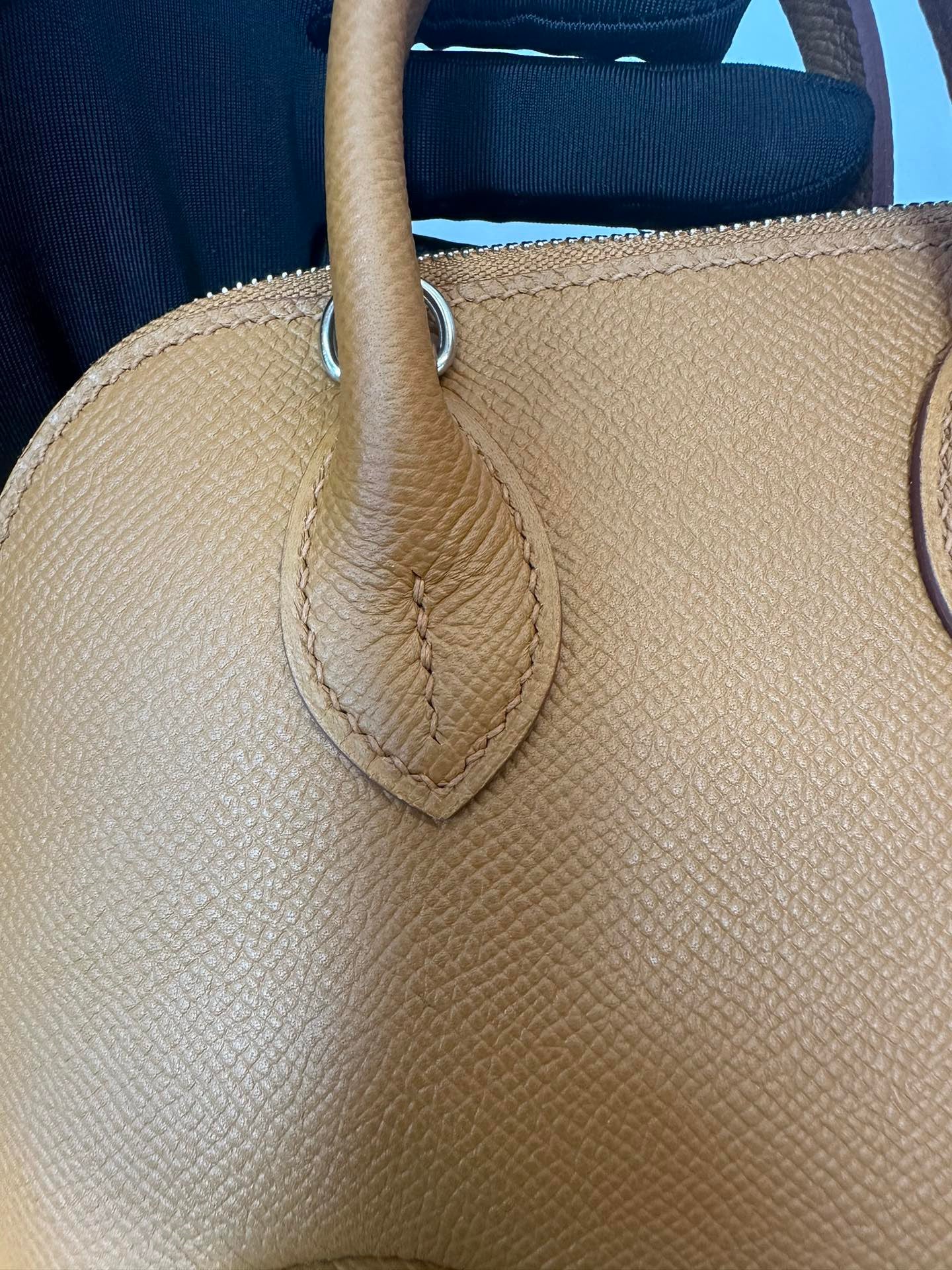 HM Bolide Mini 19cm Gold Epsom Leather on Yellow Wheels