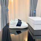 Rockstud Sneaker In White Mix Black Calfskin