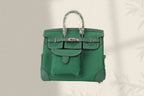 HM Birkin Cargo 25CM Velvet Green Silver Buckle Swift Leather and Canvas