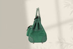 HM Birkin Cargo 25CM Velvet Green Silver Buckle Swift Leather and Canvas