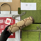 Gucci Jumbo Dionysus Wallet On Chain Brown Canvas and GG   Leather