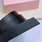 Miu Belt 30mm Black Calfskin
