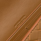 BV Long Clutch Andiamo With Handle 31cm Brown Calfskin Ghw