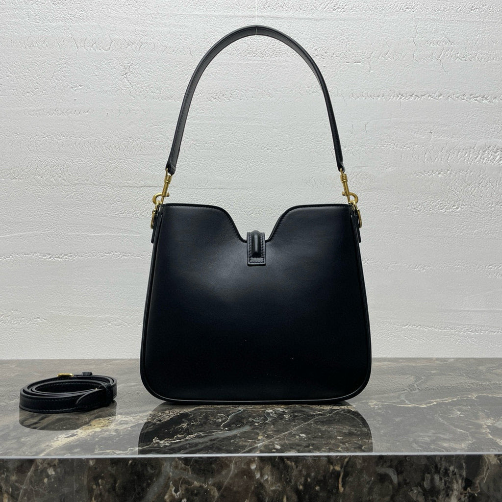 Small Camille 16 Soft Bag 24.5cm In Black Smooth Calfskin Gold Hardware