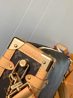 LV Pico Side Trunk 21cm Brown Monogram Coated Canvas