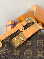 LV Pico Side Trunk 21cm Brown Monogram Coated Canvas