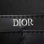 CD A5 Pouch Black Grained Calfskin with CD Icon