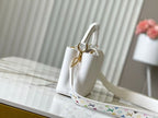 LV x TM Capucines BB 21cm Bag White mix colors Taurillon Cowhide leather