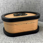 Chanel Beech Wood Round Vanity Beige Black Wood Calfskin