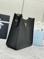 Prada 30cm Bag Black Calfskin Canvas