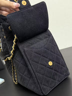 CC 25C Hobo Bag 40cm Black Denim