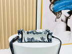 Dior Book Tote 21 cm Blue White Canvas