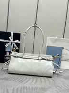 Prada Bonnie Medium Handbag 32cm White Calfskin