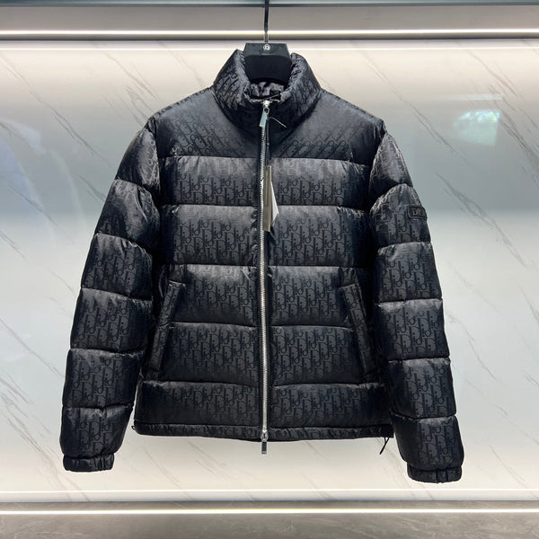 Dior Oblique Down Jacket Black Jacquard Fabric