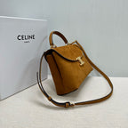 Nino Teen Medium 25 Bag In Camel Brown Suede Calfskin