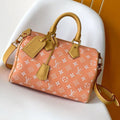 Speedy P9 Bandoulière 40 Handbag Orange White Cowhide