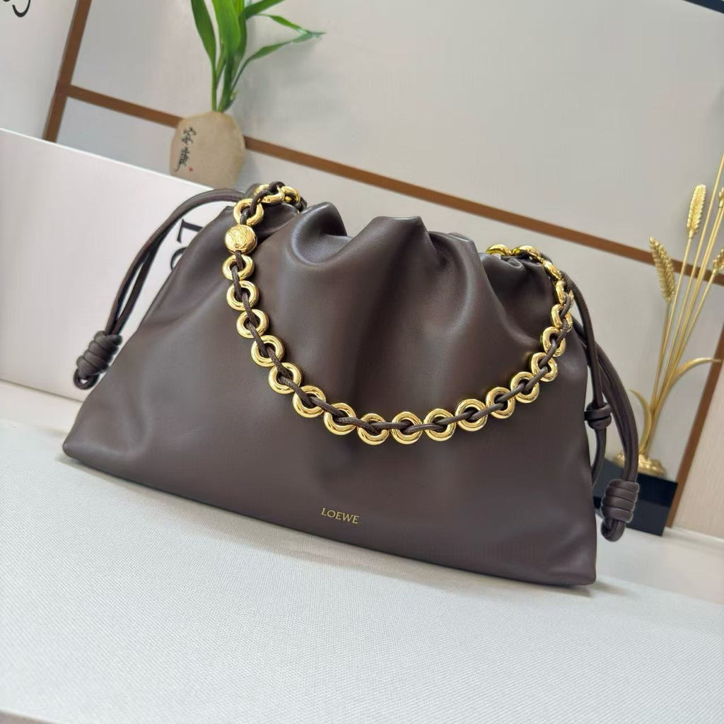 Loewe Flamenco Purse 41 Bag Dark Brown Nappa Lambskin