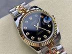 Rolex Datejust 2-Tone Jubilee Black Diamond Dial