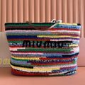 Miumiu Bag 40cm Multicolor Straw-woven And Cotton